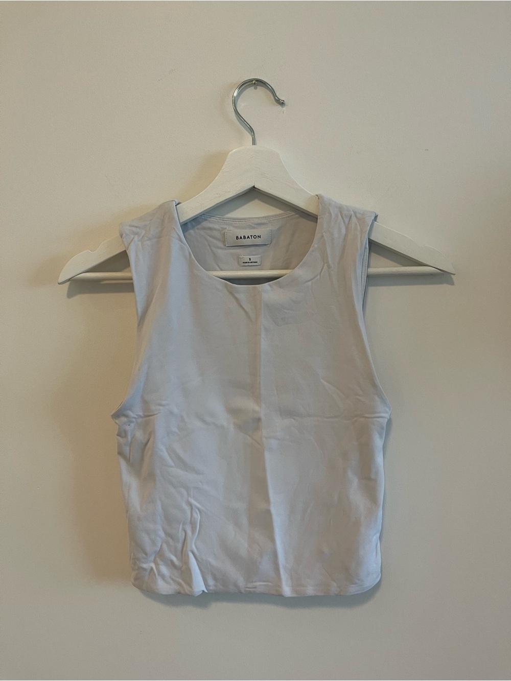BABATON Contour Sleeveless Top in White (Size: S)